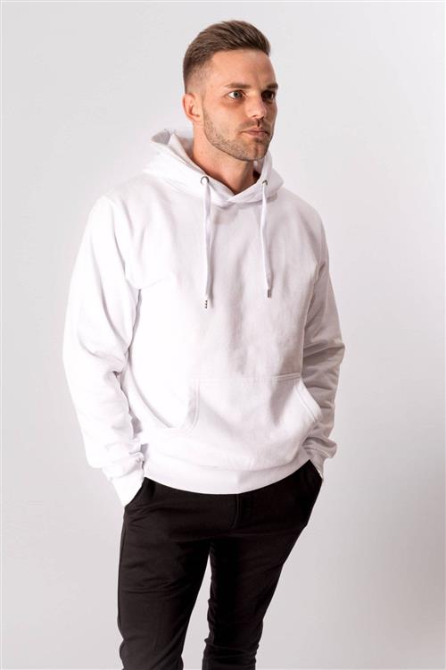 Basic Hoodie - Hvid - Herre - 2XL - TeeShoppen