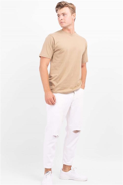 Avi Beam Crop Damage - White Denim - Slim fit - Herre - 36/32 - Only & Sons