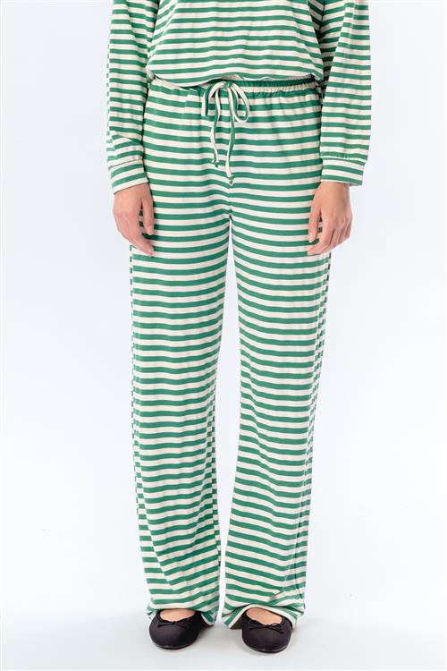 Stribede Bukser - Grøn - L/XL - TeeShoppen