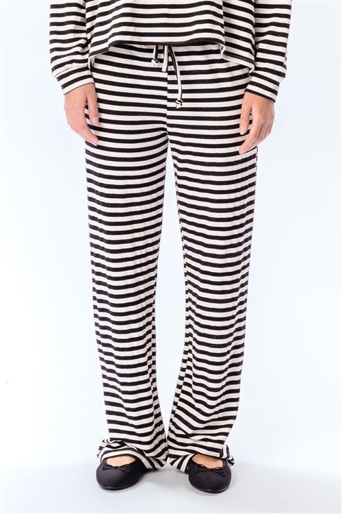 Stribede Bukser - Sort - S/M - TeeShoppen