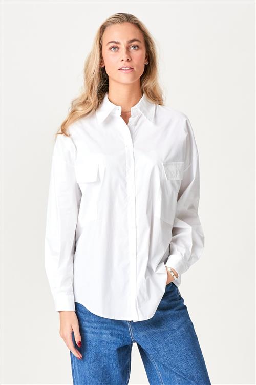 Clara Oversize Skjorte - Hvid - XL - TeeShoppen