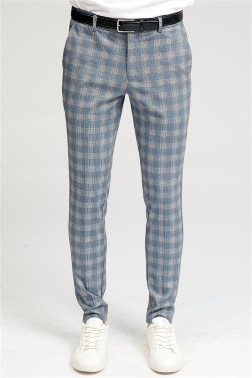 Originale Performance Pants - Blå Ternet (Limited) - Herre - 31/32 - Bukser med stretch - TeeShoppen