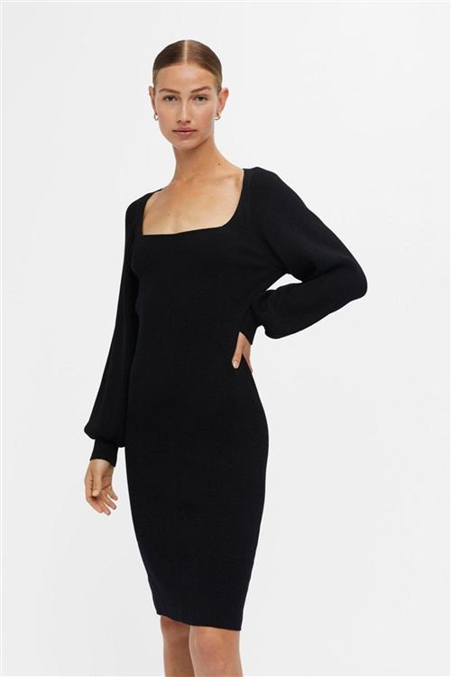 Agnes Strik Kjole - Sort - XS - Object