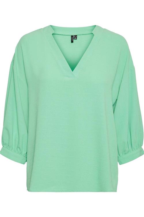 Unye V-hals Top - Grøn - L - Vero Moda
