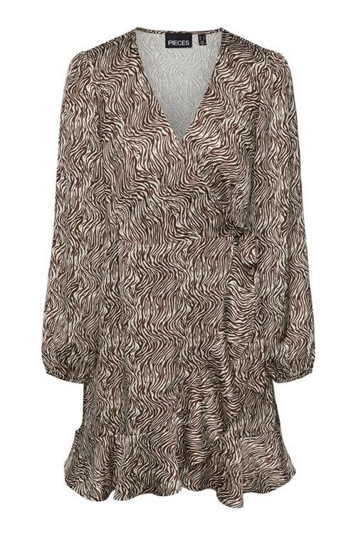 Juliet Wrap Kjole - Chicory Coffee - L - PIECES