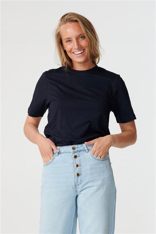 Boyfriend Tee - Sort - Dame - M - TeeShoppen