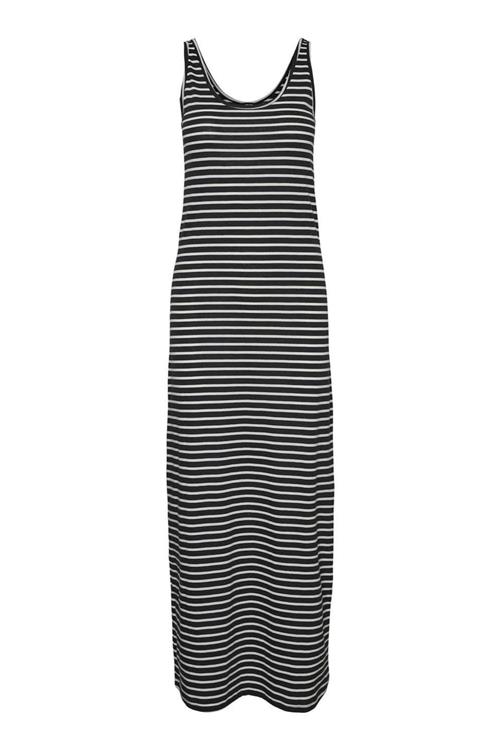 Maria Kjole - Sort/Hvid Stribet - Dame - L - Vero Moda