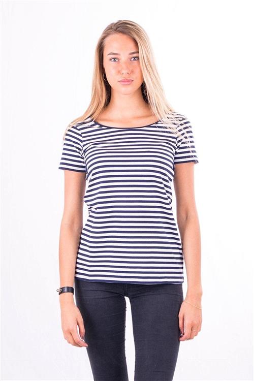 Nørregade T-shirt - Blå-Hvid - Dame - 2XL - TeeShoppen