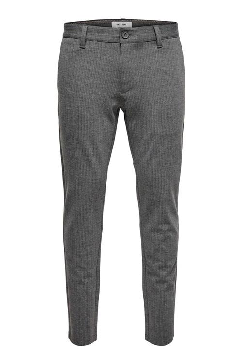 Mark Pants - Stribet Grå (strækbukser) - Herre - 33/34 - Only & Sons