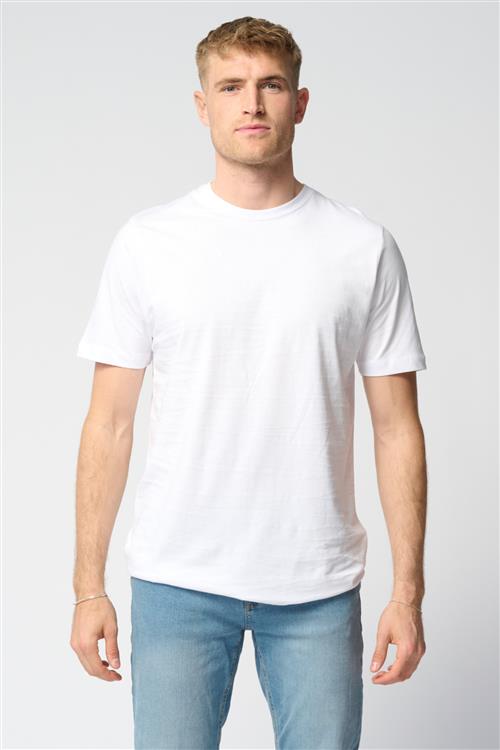 Basic T-shirt - Hvid - Slim fit - Herre - XL - TeeShoppen