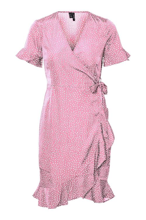Henna 2/4 Wrap Kjole - Prism Pink - L - Vero Moda