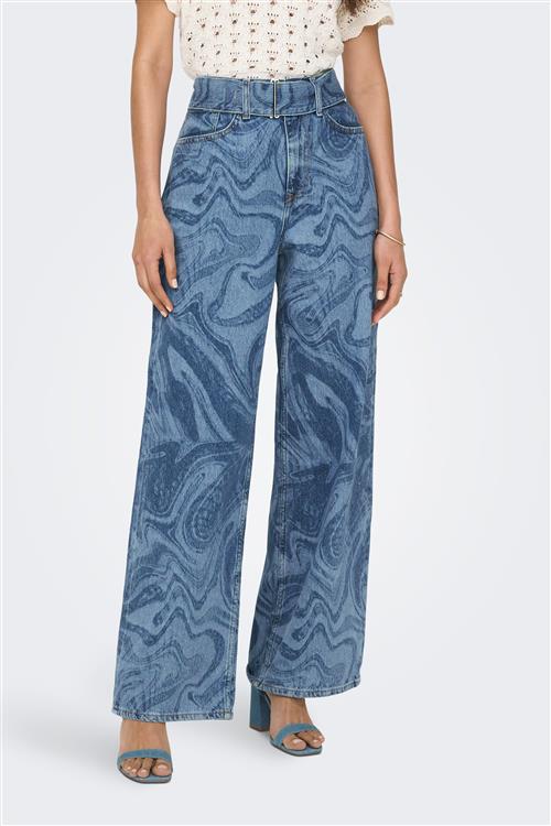 Esther Hope Print - Medium Blue Denim - 31/32 - ONLY