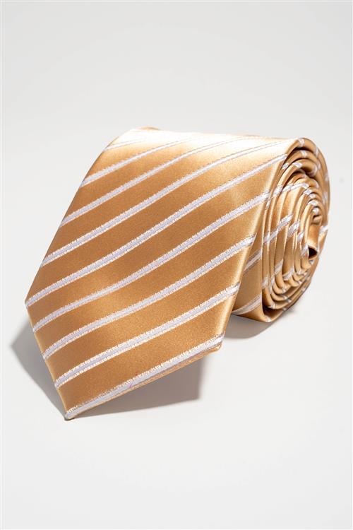 Slips - Guld/Hvid Stribet - One Size - TeeShoppen