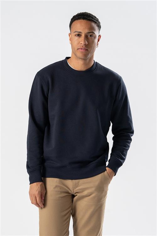 Sweatshirt Crewneck - Navy - Herre - L - TeeShoppen