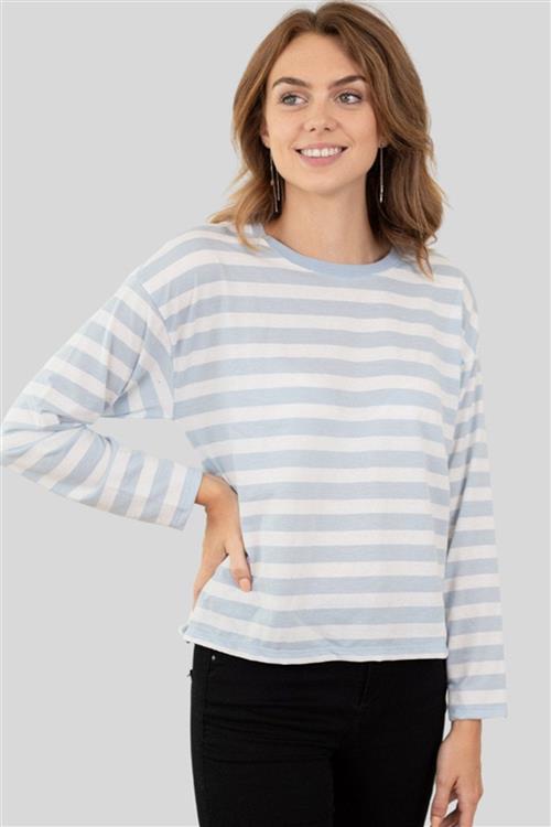 Nelli Langærmet Trøje - Lyseblå - Dame - L - Vero Moda
