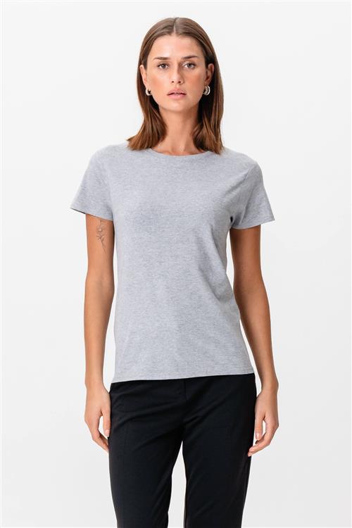 Basic T-shirt - Oxford Grå - Dame - XS - TeeShoppen