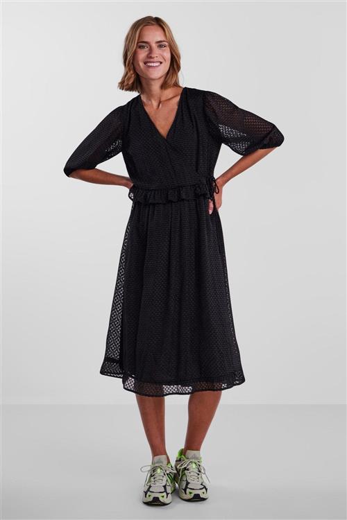 Agana Midi Kjole - Sort - XS - PIECES