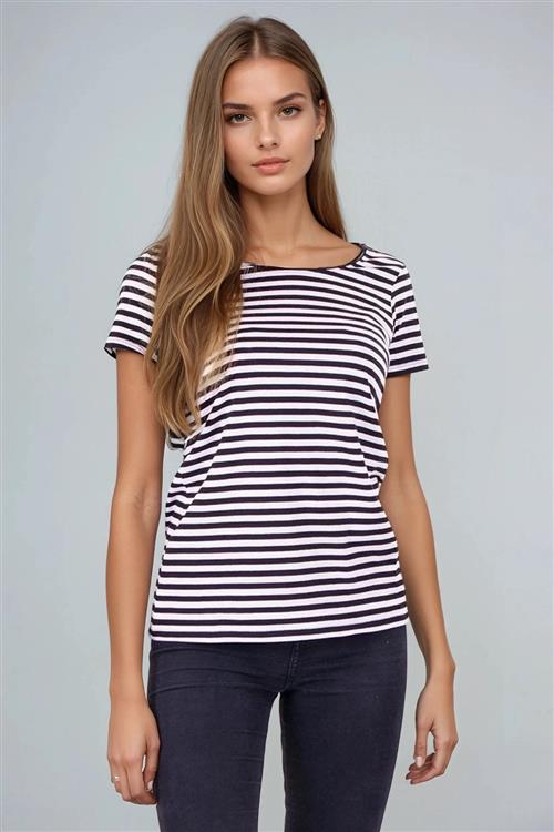 Nørregade T-shirt - Sort-Hvid - Dame - 2XL - TeeShoppen