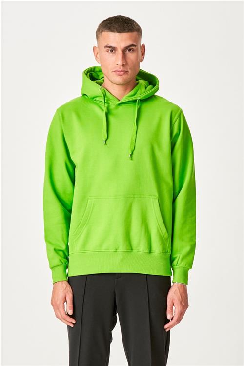 Basic Hoodie - Lime Grøn - Herre - 2XL - TeeShoppen