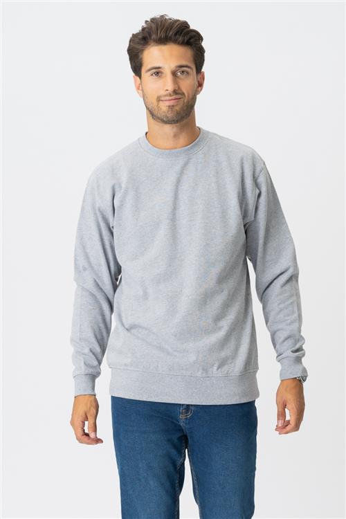 Basic Crewneck - Grå - Herre - XS - TeeShoppen