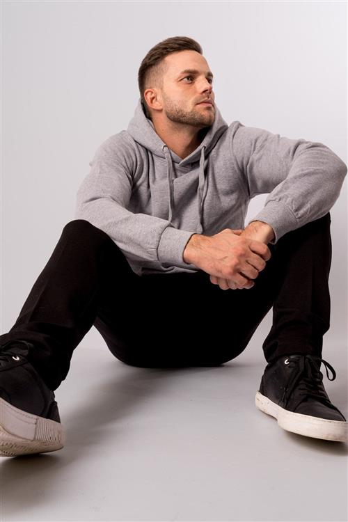 Basic hoodie - Oxford Grå - Herre - L - TeeShoppen
