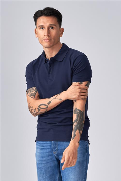 Muscle Polo Shirt - Navy - Herre - M - TeeShoppen