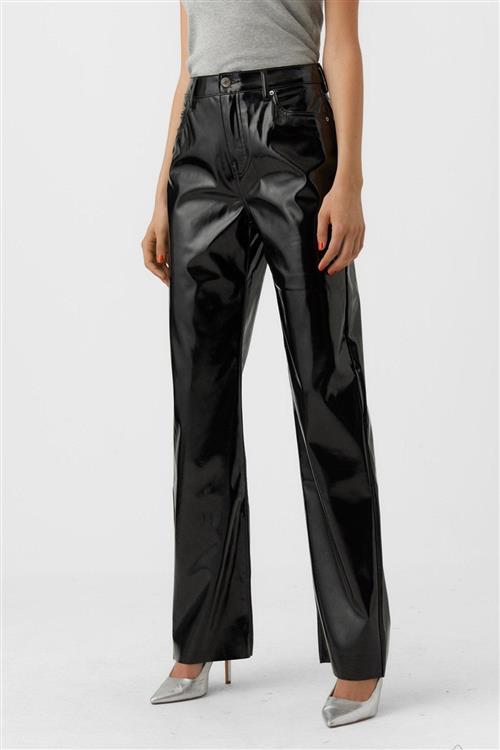 Kithy Loose Glossy Bukser - Sort - 26/32 - Vero Moda