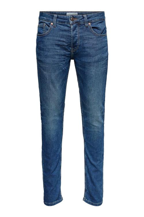 Loom Stretch Jeans - Blå denim - Herre - 33/34 - Only & Sons