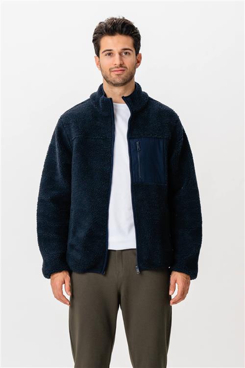 Fleecejakke - Navy - XL - TeeShoppen