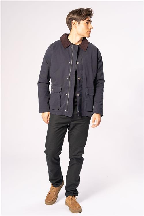 Twill Jakke - Navy - M - TeeShoppen