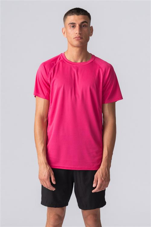 Trænings T-shirt - Pink - Herre - S - TeeShoppen