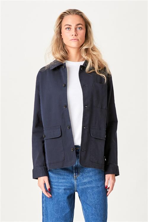 Twill Shacket - Navy - L - TeeShoppen