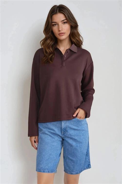 Millie Polo - Seal Brown - XL - Object