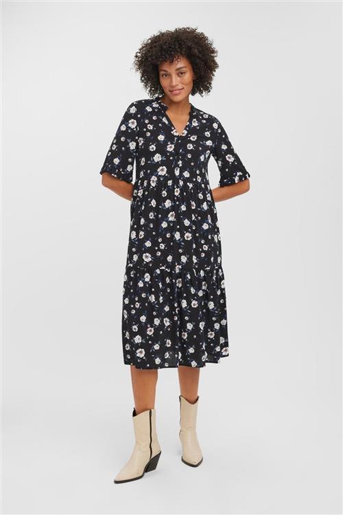 Easy 2/4 Calf Dress - Sort - L - Vero Moda