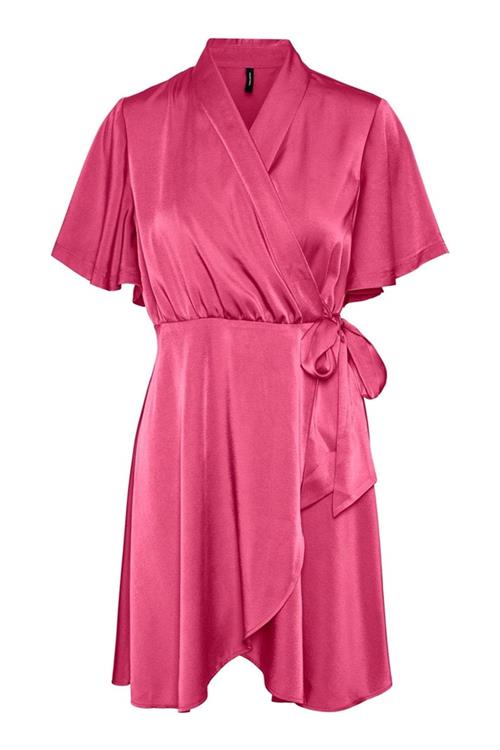Amelia Wrap Dress - Hot Pink - L - Vero Moda