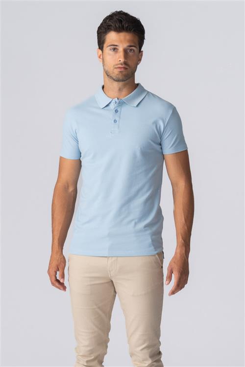 Muscle Polo Shirt - Lyseblå - Herre - XL - TeeShoppen