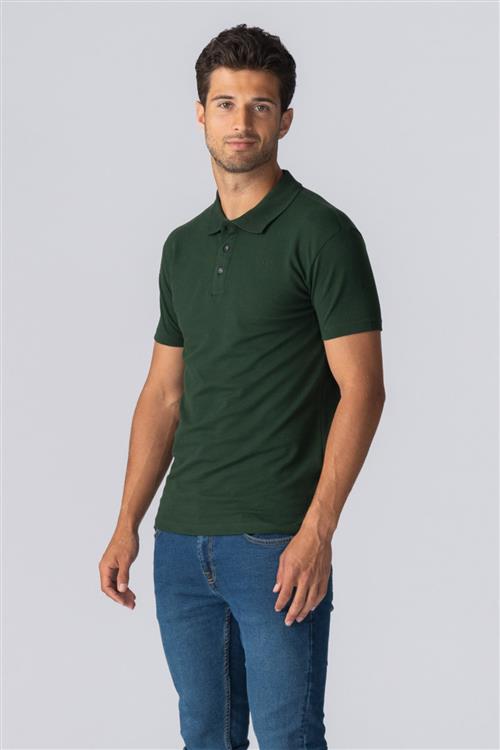 Muscle Polo Shirt - Mørkegrøn - Herre - XL - TeeShoppen