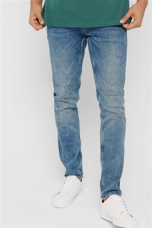 Loom Stretch Jeans - Denim Blue - Slim fit - Herre - 31/32 - Only & Sons