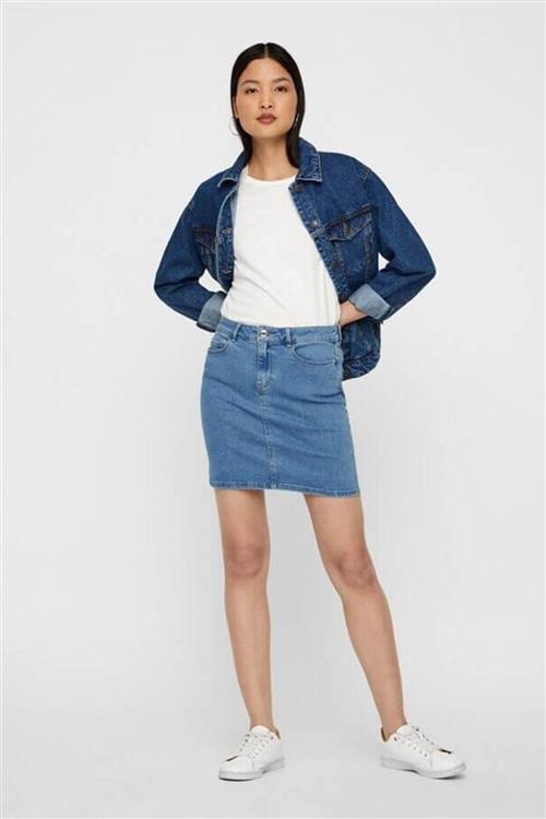 Hot Seven Nederdel - Lys Blå Denim - Dame - S - Vero Moda