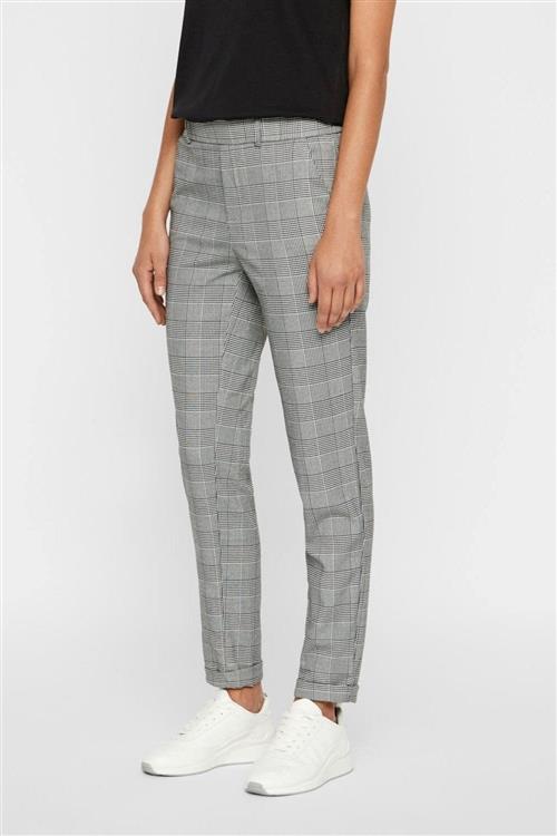 Maya Pants med tern - Grå/Hvid - Dame - S/30 - Vero Moda