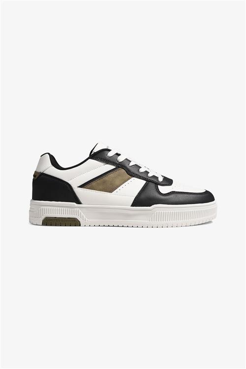 Classic Sneaker - White/Black/Khaki - 41 - TeeShoppen
