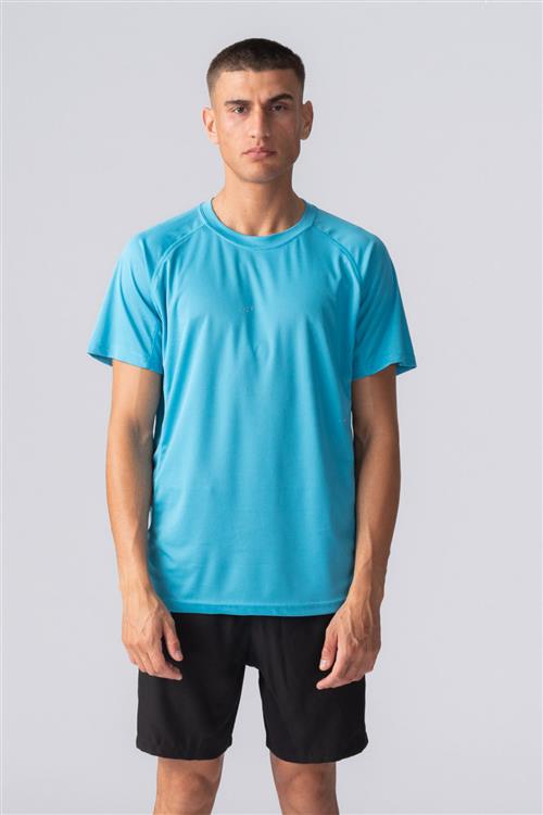 Trænings T-shirt - Turkis blå - Herre - XL - TeeShoppen
