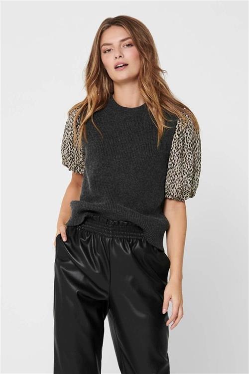 Paris Strik Vest - Mørk Grå - Dame - M - ONLY