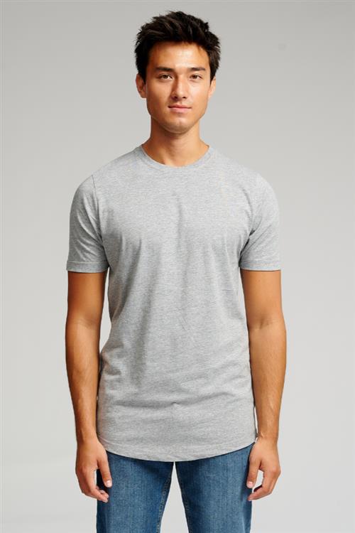 Long T-shirt - Oxford Grå - Herre - 2XL - TeeShoppen