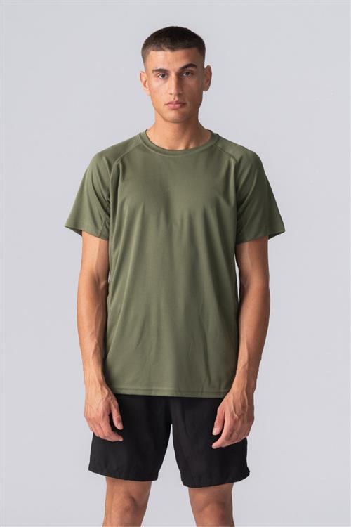 Trænings T-shirt - Army Grøn - Herre - XL - TeeShoppen
