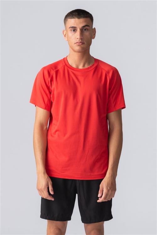 Trænings T-shirt - Rød - Herre - 2XS - TeeShoppen