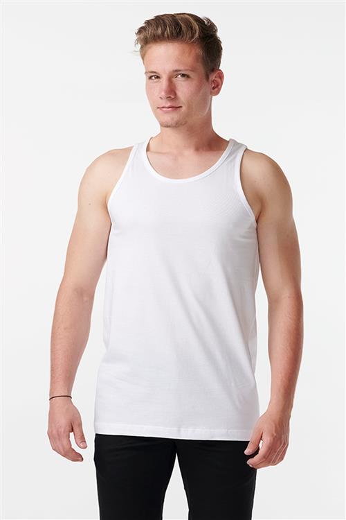 Basic Tanktop - Hvid - Herre - XL - TeeShoppen