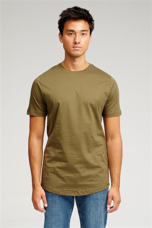Long T-shirt - Armygrøn - Herre - M - TeeShoppen