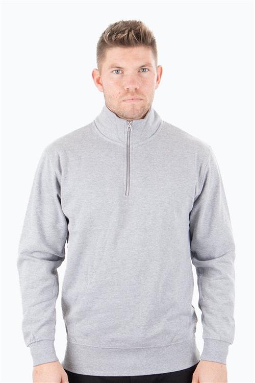 Quarter Zip sweat - Grå - Herre - L - TeeShoppen