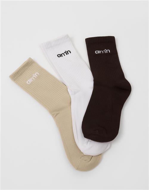 Aim'n - Beige - Aim'n Logo Socks 3-Pack